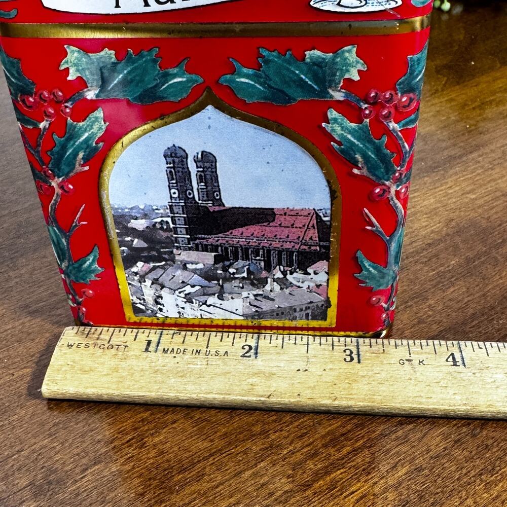 Vintage Lambertz German Cookie Tin Music Box 3.5x4.5 Christmas - Picture 8 of 8
